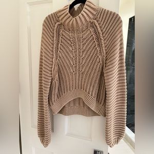 Free People cotton sweater, taupe